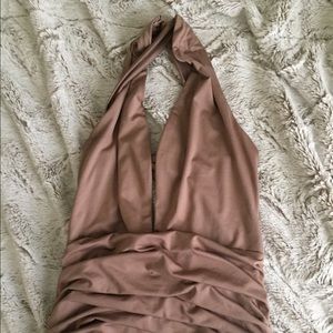 Gareth Deep Plunging Bodycon Dress